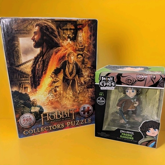 Weta LOTR Frodo Mini Epics Figure + Hobbit Puzzle – Official Collectible Set - Picture 1 of 2